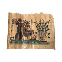 Egyptian Papyrus 2 Goddess On Nile Hand Painted Art Painting Signed - £33.80 GBP