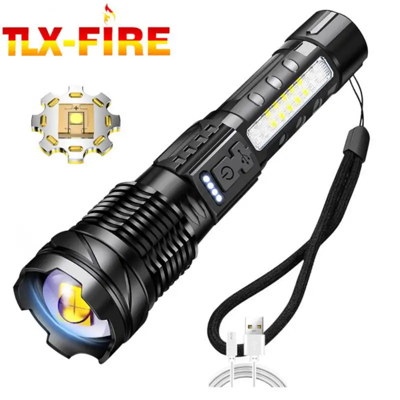 Super Bright LED Flashlight USB Rechargeable Fast Typ-c Charging Long-Range - £20.93 GBP+