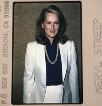 1983 Meryl Streep in White Suit Dress Celebrity Transparency Slide - £7.42 GBP