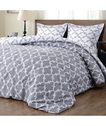 Downluxe Printed Queen Comforter Set - Grey Queen/Full Comforter, Soft, ... - $39.95