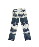 Tory Burch Blue Wave Tie Dye Frayed Hem Straight Leg Jeans Womens Size 2... - $36.00