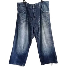 Vintage ROCAWEAR Baggy Wide High Waist Jeans Blue Denim Streetwear Rap 4... - $80.75