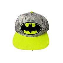 Batman Logo Baseball Hat Cap Adjustable Snap Back Youth Neon Yellow - £7.11 GBP