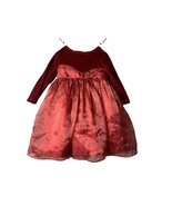 Perfectly Dressed Girls Infant baby Size 24 Months Burgundy Velvet Top D... - $14.84