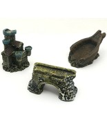 Aquarium Ornament Mini Castle Bridge Ship Design Fish Tank Decorations -... - $7.00
