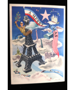 Vtg WW2 ALLIES France 1944 Christmas Card L. Ferran Jr History Patriotic... - $556.66 MXN