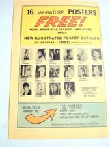 1972 16 Miniature Posters Ad Osmond Brothers, Elvis, Mod Squad, Lost in Space - £6.31 GBP