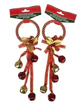 Jingle Bells Christmas Holiday Door Knob Hanger Decoration - Set of 2 (R... - £7.71 GBP