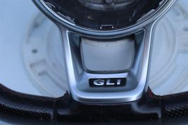 2015-17 Jetta GLi Flat Bottom Red Stitch Leather Steering Wheel Paddle Shifters image 6