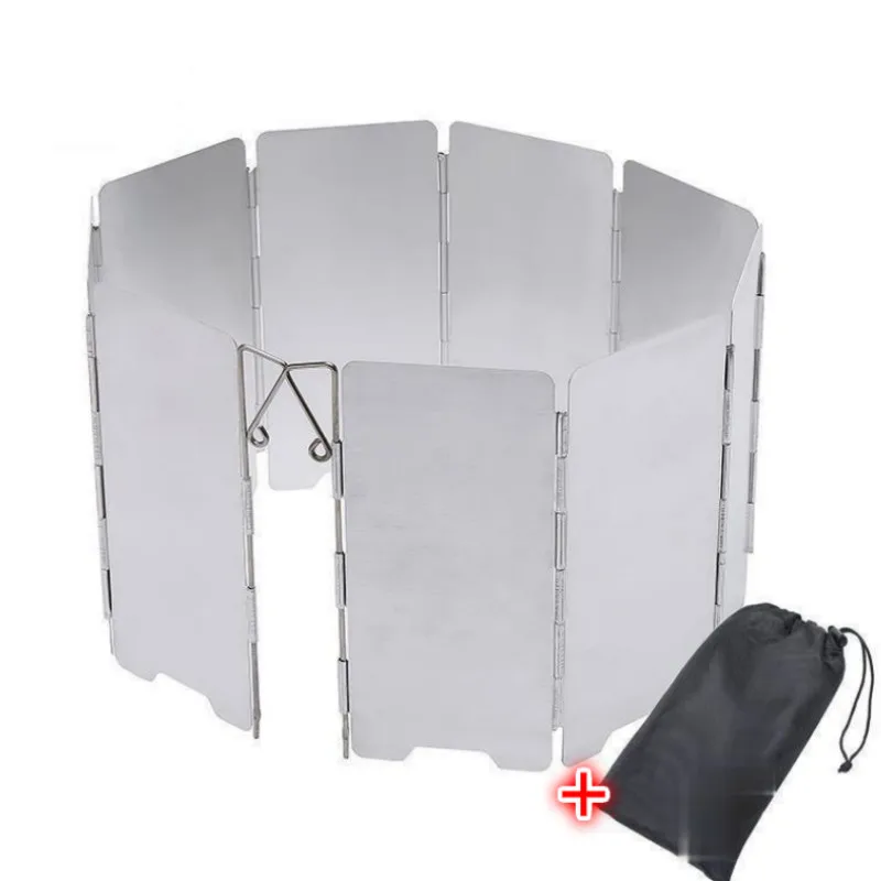 8/9 PCS Plates Wind Shield Screens Foldable Outdoor Camping Cooking Cooker Gas - £9.52 GBP+