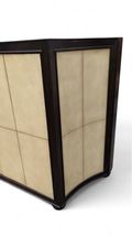 Gatsby Buffet Cabinet by Kreiss Shelf & 2 Drawer Storage Cream Parchment Leather image 9