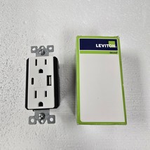 Leviton USB Type A &amp; C In-Wall Charger Tamper Resistant Outlet in White ... - $12.86