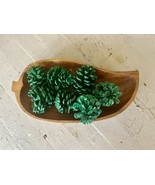 Green Painted Pinecones , pinecones , basket or bowl filler, garland, or... - $6.00