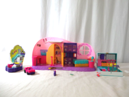 Polly Pocket Go Tiny Bedroom Playset + Middle School + Cupcake Cafe - £22.57 GBP