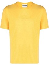 Moschino Men T-Shirt Yellow Short Sleeve Designer Logo Tee 2025 Collection - $4,151.40 MXN