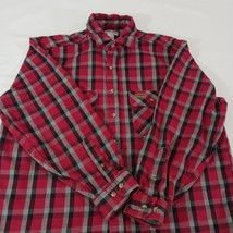 Carhartt S95 CRI Men's Red & Black Cotton Flannel Long Sleeve Shirt Size Large image 10