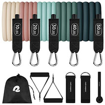 Retrospec Train Resistance Bands Set (5pc) Workout Bands w/Handles, Door... - $109.79