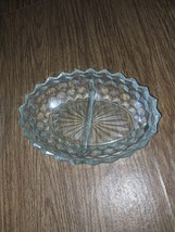 Antique Glass Candy Dish Divided into 2 Sections - £27.52 GBP