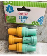 Set of 6 Easter Stamps 3 Chicken and 3 Bunny nickel size - $8.32