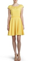 NWT Women&#39;s Z Spoke Zac Posen Cap Sleeve A-Line Yellow Sweetheart Dress Size 10 - £39.56 GBP