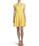 NWT Women&#39;s Z Spoke Zac Posen Cap Sleeve A-Line Yellow Sweetheart Dress ... - £38.69 GBP