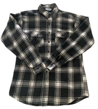 Five Brother Flannel Shirt XL Black and White Check Plaid Tallman Heavyw... - £23.63 GBP