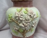 Vintage 15” Tall Pagoda Ginger Jar w/Lid - Ceramic - Flowers - 12” Diameter - £43.79 GBP