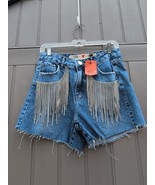Women&#39;s Shorts Summer New Fashion Casual Chain Tassel Ripped Denim Short... - $59.77 CAD
