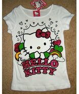Hello Kitty Girls T-Shirt White Size 4 - £7.02 GBP