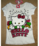 Hello Kitty Girls T-Shirt White Size 4 - $171.13 MXN