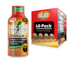 Vitamin Energy® Focus+ Mango &#39;Clinically Proven&#39; Energy Shots (48pk) - £58.73 GBP