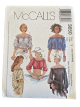 Sewing Pattern McCall&#39;s 3650 Peasant Blouse Top Size XS - M Uncut 2002 - £7.53 GBP