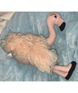 Anthropologie Fancy Flamingo Stuffed Animal Small BLack Slippers Fed Ex ... - $25.66