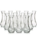 Glass Bud Vase Set Of 12 - Hewory Small Vases For Flowers,, Table Center... - £35.89 GBP