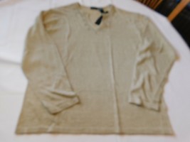 Claiborne Women&#39;s Ladies Long Sleeve Linen Shirt Top XXL Modern Fit Khaki NWT - £38.45 GBP