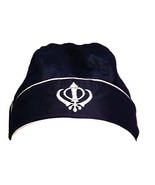 OnlineSikhStore Sikh Bandana Head Gear Patka with Two Strings - Black Co... - $15.49