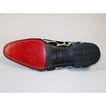 Men's GENIO Leopard Red Leather Sole Shoes Turkey 120195268 Black White image 8