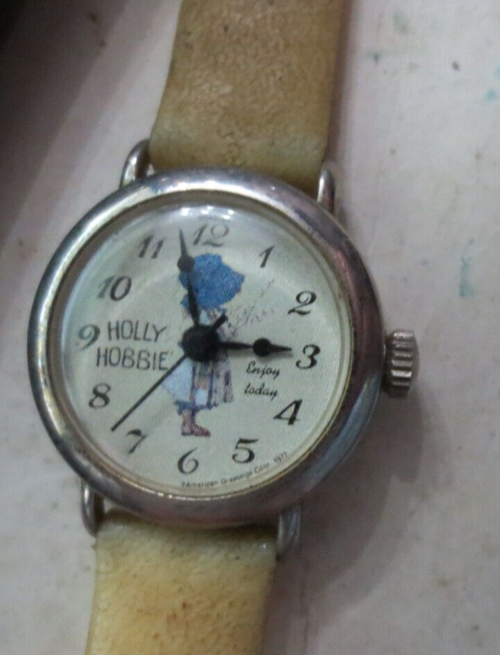 Vintage ladies children&#39;s Holly Hobbie Mechanical Movement Watch for repair - $9.49