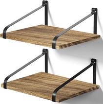 Love-Kankei Floating Shelves Wall Mount Rustic Wood Wall Shelves With Large - £33.45 GBP