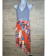 Soma  Athleisure Dress Striped Floral Print Size Small - £18.71 GBP