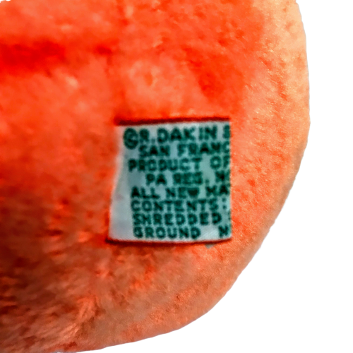 Dakin Vintage Halloween Pumpkin Plush 1982 Orange Jack O Lantern 6" Stuffed Toy Item image 8