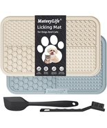 2PCS Large Lick Mat for Dogs with Suction Cups, Slow Feeder Bowls, Cat L... - $15.83 CAD