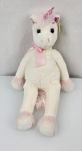 The Bearington Collection Stuffed Plush Fantasy Unicorn White Pink Glitter Foil - £63.69 GBP