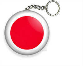 Japan Flag Japanese Red Rising Sun Symbol Keychain Keyfob Chain Ring Gift Idea - £11.10 GBP+