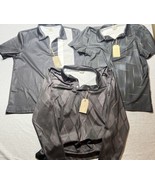 Lot of 3 NWT Hardaddy Mens Shirts sz M Short Sleeve Button Zip Up Black ... - £27.06 GBP