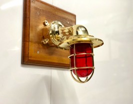 Vintage Brass Wall Light with Red Glass | Lot 5 Antique Style with Junction Box - £643.67 GBP