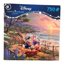 Thomas Kinkade Disney Dreams Donald  Duck and Daisy Jigsaw Puzzle 750 Pc Ceaco - £11.21 GBP