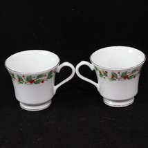 China Pearl Noel Cups Christmas Set of 2 Black Stamp - £11.77 GBP