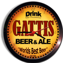 GATTIS BEER and ALE BREWERY CERVEZA WALL CLOCK - $29.99