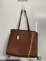 Banana Republic Leather Tote Bag Purse Tan W Zipper Compartment - $2,950.65 MXN